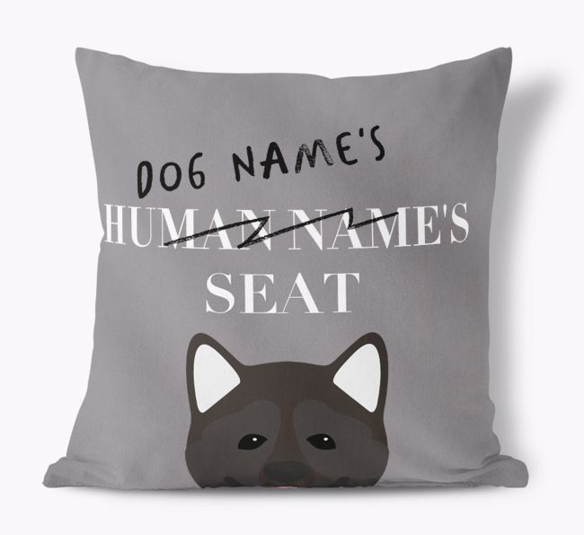 Human's Seat: Personalised {breedFullName} Canvas Cushion